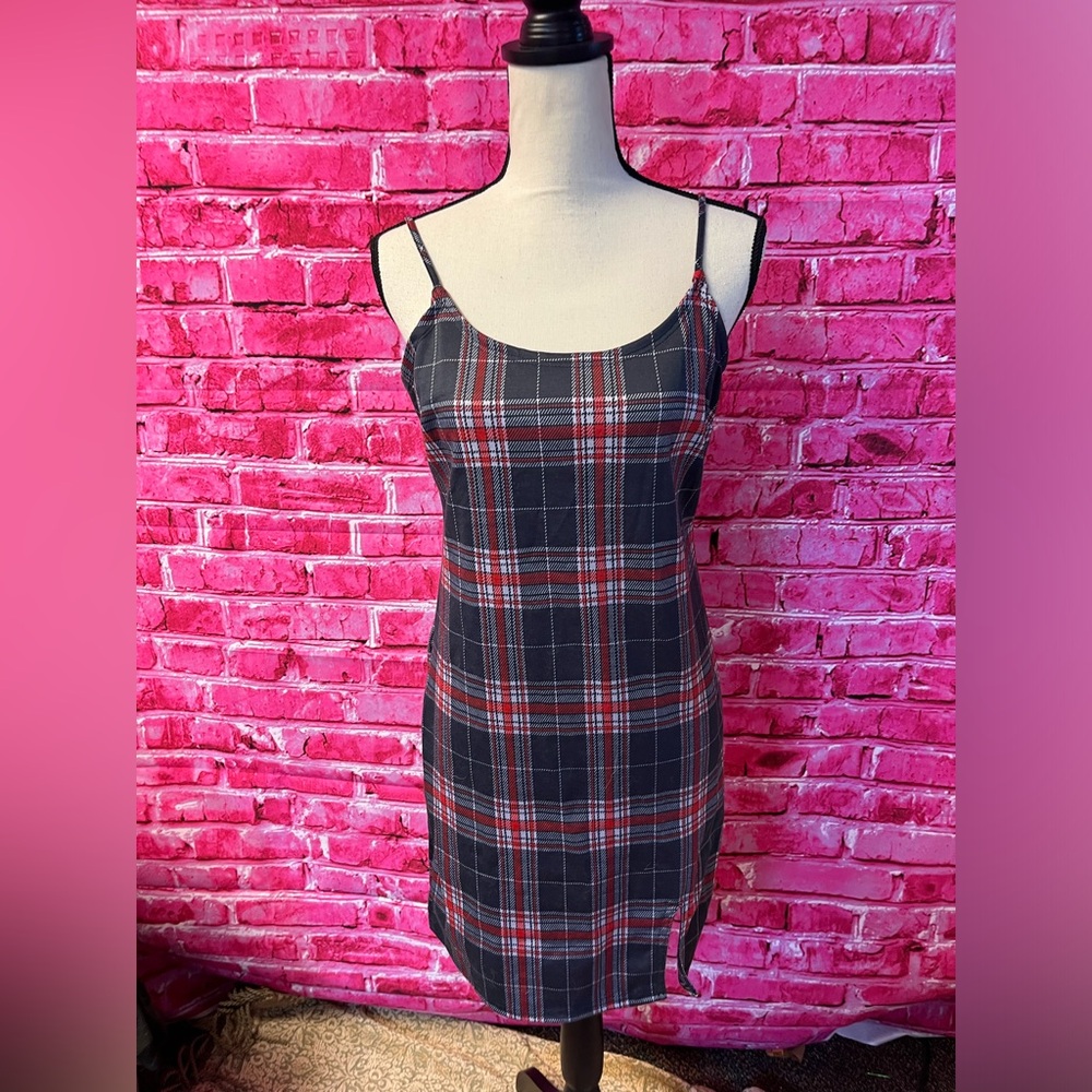 Streetwear society plaid‎ dress